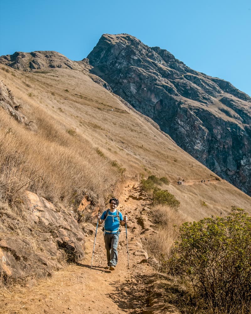 Turistas na caminhada até Choquequirao