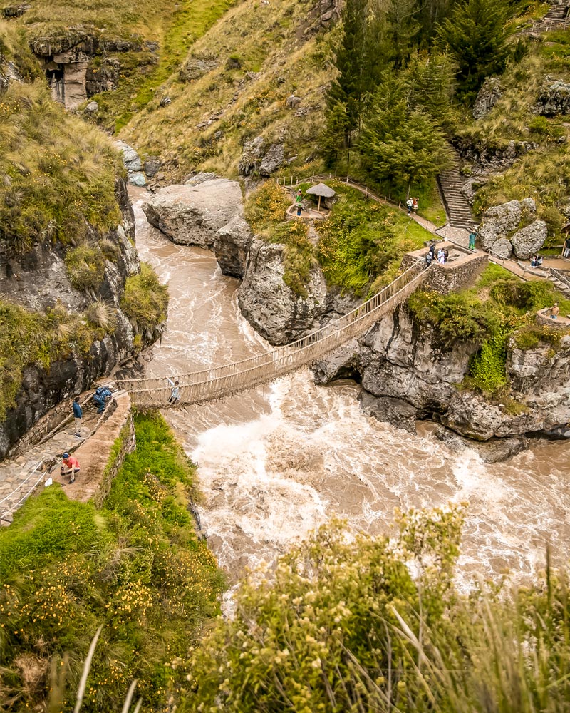Vista panorâmica da ponte de Q'eswachaka
