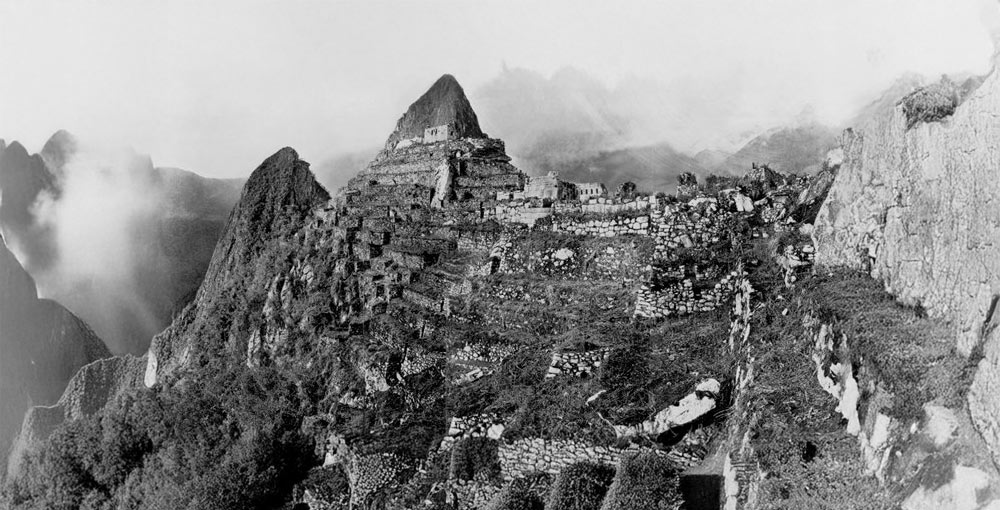 Imagem panorâmica geral de Machu Picchu 
