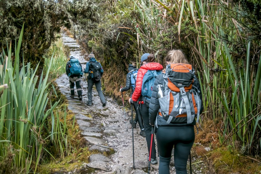 Turistas na Trilha Inca