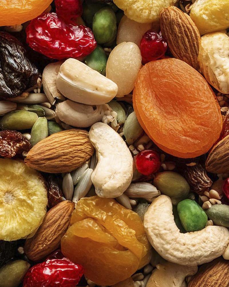 Frutas secas para caminhadas