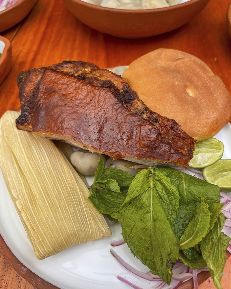 Porcco assado em Cusco