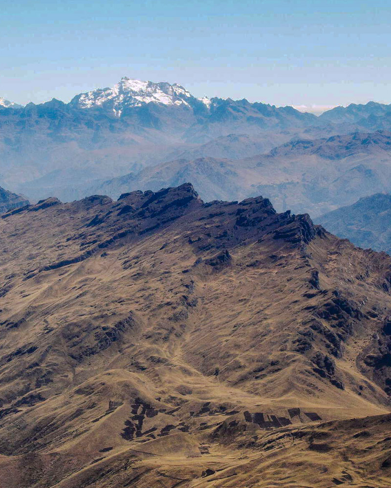 Foto panorâmica do apu Pachatusan em Cusco, Peru