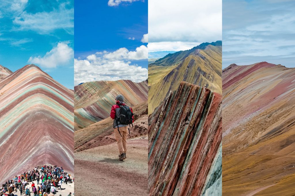 Montanhas coloridas no Peru