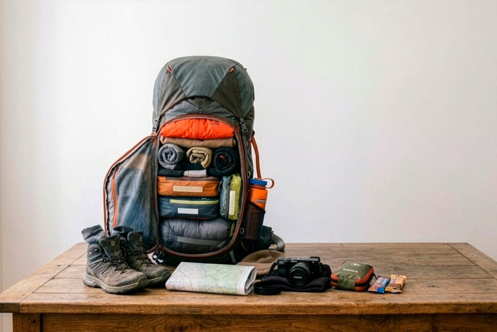 Organize sua mochila de forma eficiente.