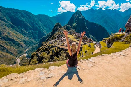 Espectacular vista de la ciudadela Inca de Machu Picchu