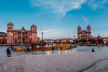 Plaza de armas da cidade imperial de Cusco