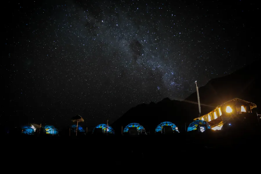 Acampamento exclusivo e particular no Peru