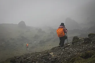 Informações meteorológicas durante a caminhada em Lares